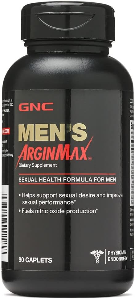 GNC Mens Arginmax Sexual Health Supplement for Men, 90 Count, Supports Blood Flow and Vitality