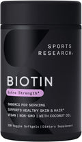 Sports Research Vegan Biotin 5000mcg with Organic Coconut Oil