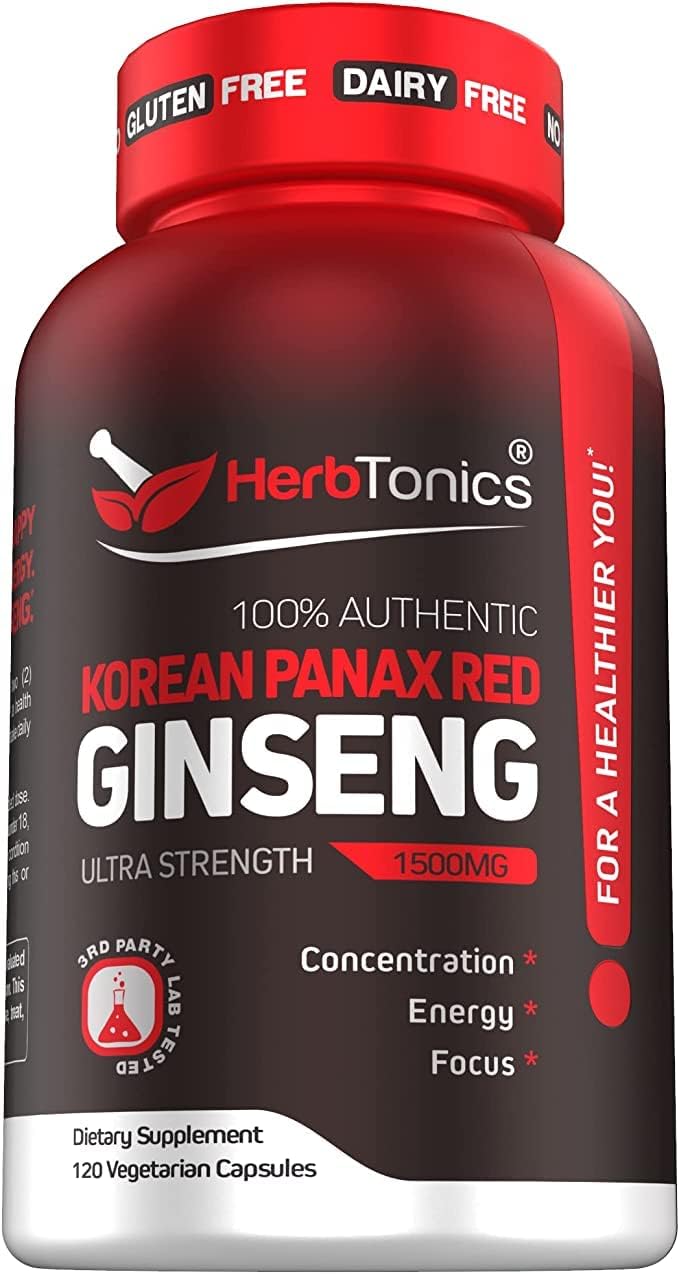 Herbtonics High Strength Ginseng Korean Red Panax Extract