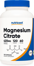 Nutricost Magnesium Citrate 420mg, 60 Servings (210mg Per Capsule, 120 Vegetarian Capsules)