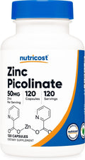 Nutricost Zinc Picolinate 50mg, 120 Vegetarian Capsules