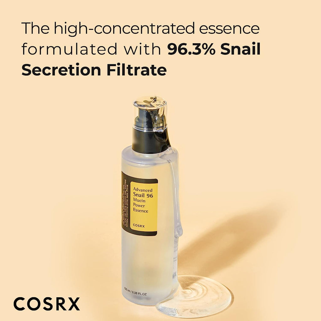 COSRX Snail Mucin 96% Power Repairing Essence 100ml, Hydrating Serum with Snail Secretion Filtrate for Dull & Damaged Skin