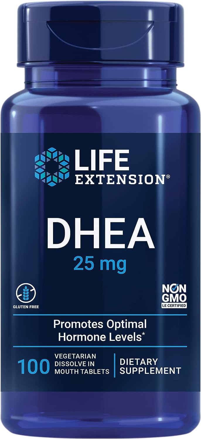 Life Extension DHEA 25 mg – For Hormone Balance, Immune Support, Sexual Health and Anti-Aging - Supports Memory & Mood