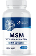 Vimergy MSM with Silica + Calcium Capsules, 120 Servings – Supports Bone Health – Promotes Hair & Nail Health