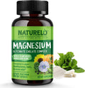 NATURELO Magnesium Glycinate Chelate Complex - 200 mg Magnesium with Organic Vegetables to Support Sleep, Calm, Muscle Cramp & Stress Relief