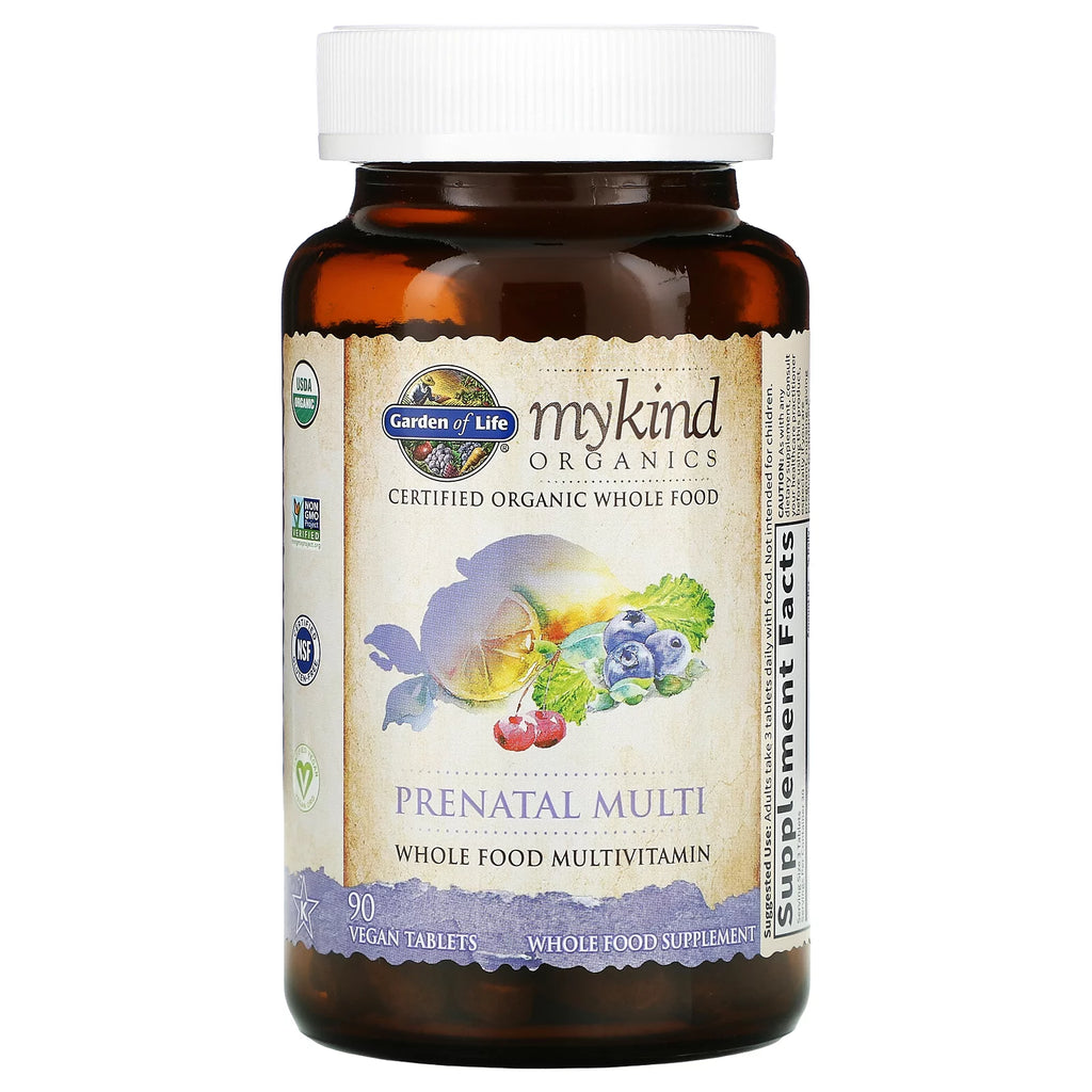 Garden of Life mykind Organics Prenatal Multi 90 Tablets