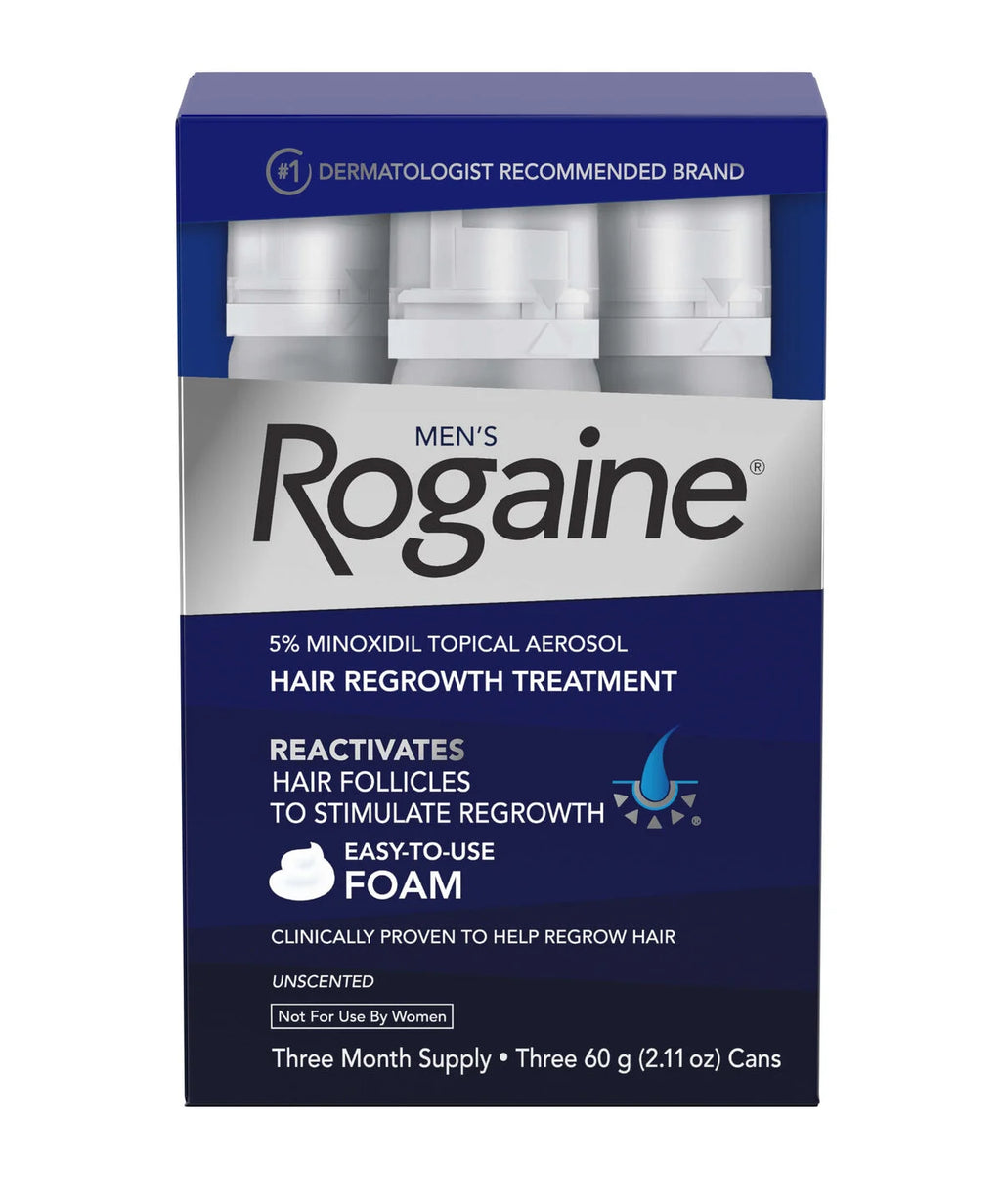 MEN'S ROGAINE 5% MINOXIDIL UNSCENTED FOAM