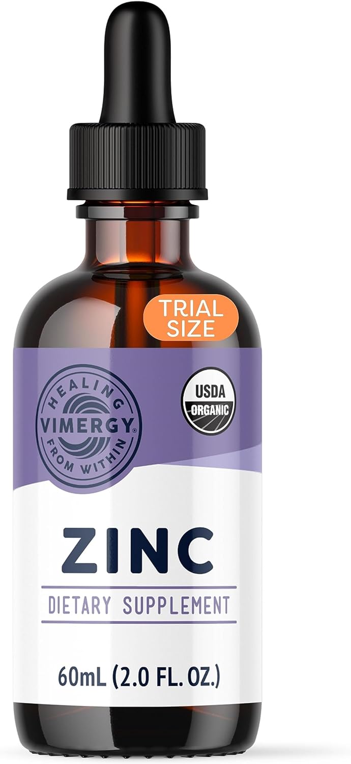 Vimergy Organic Liquid Zinc, 57 Servings – Supports Immune Health & Metabolism